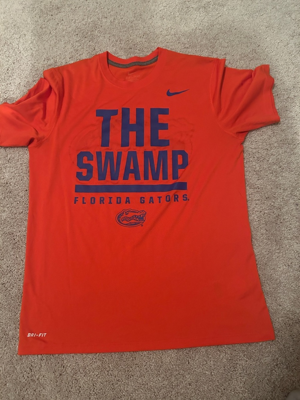 Nike Orange 'The Swamp' Florida Gators Performance Tee with Blue Graphics